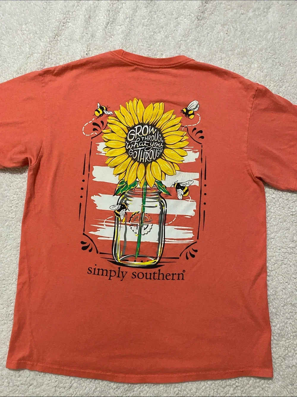 Simply Southern women’s size large Coral Short-sleeve shirt - Picture 5 of 16
